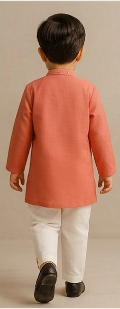 Pre Order: Red Bead And Sequin Embellished Kurta With Pyjama
