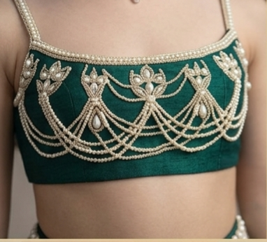 Pre Order: Rajkumari Meher Green Lehenga Set