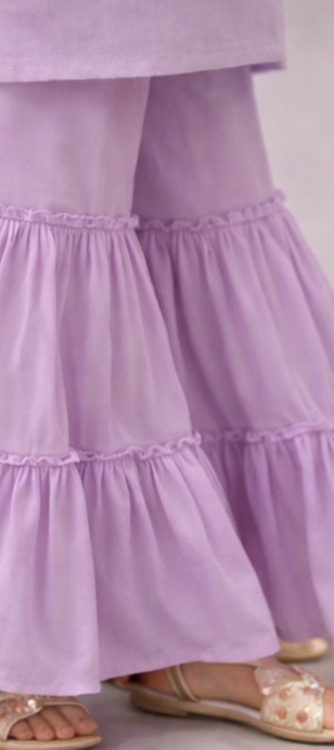 Pre Order : Lilac Ladoo Sharara Set