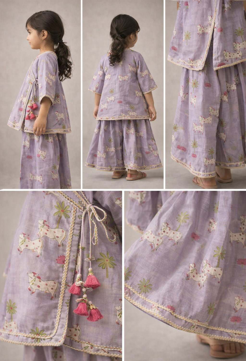 Pre Order: Gokul Gaay Sharara Set
