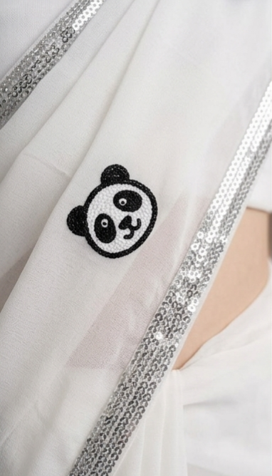 Pre Order: Lumi White Saree