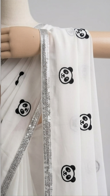 Pre Order: Lumi White Saree