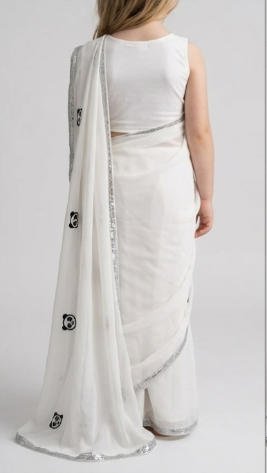 Pre Order: Lumi White Saree