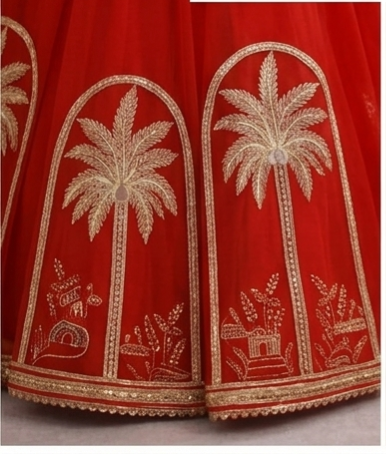 Pre Order: Aarohi Bridal Red Lehenga Set