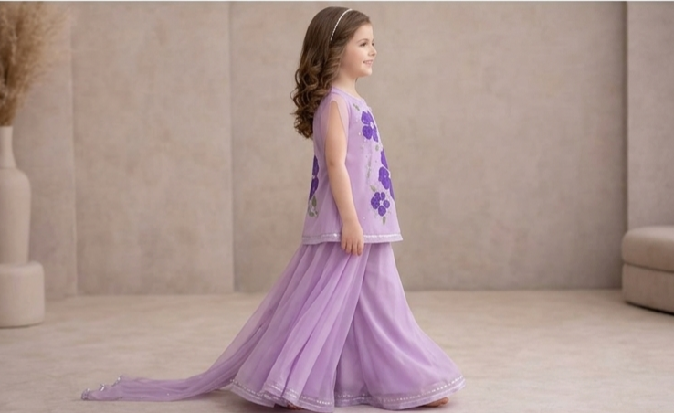 Pre Order: Flora Lavender Sharara Set