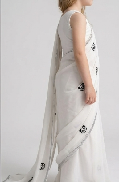 Pre Order: Lumi White Saree