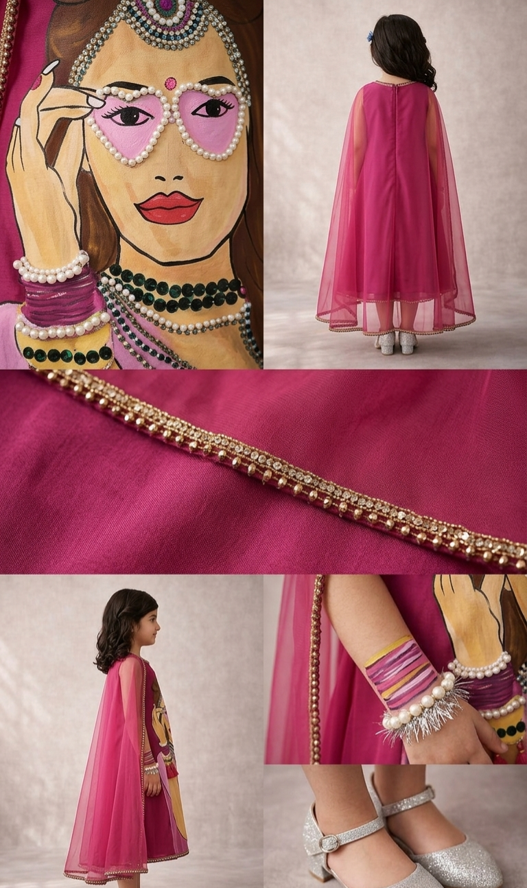 Pre Order:Rani Roop Cape   Dress