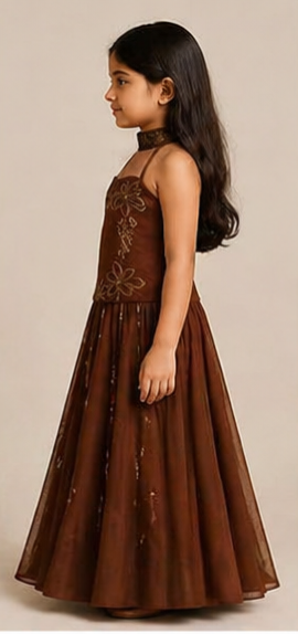 Pre Order: Cocoa Bloom Lehenga Set
