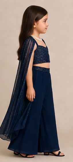 Pre Order: Moonlight Navy Palazzo Set