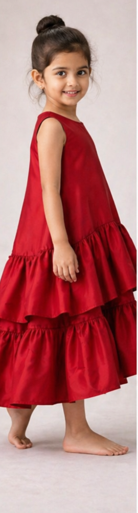 Pre Order: Happy Red Ruffle Dress