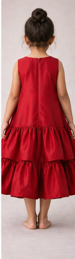 Pre Order: Happy Red Ruffle Dress