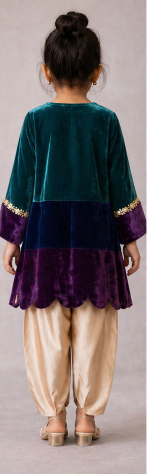 Pre Order: Zeenat Velvet Kurta Set