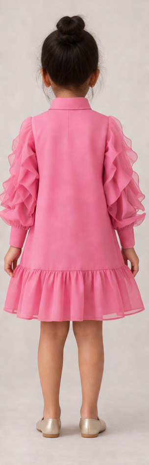 Pre Order: Rosy Ruffle Bow Dress