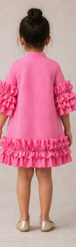 Pre Order: Barbie Bloom Ruffle Dress