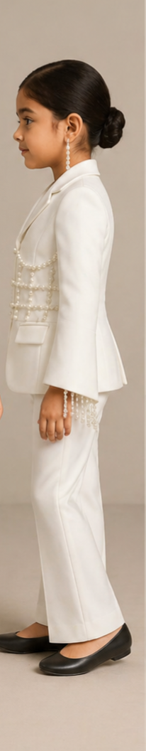 Pre Order: Pearl Luxe White Suit Set