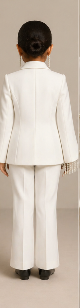 Pre Order: Pearl Luxe White Suit Set