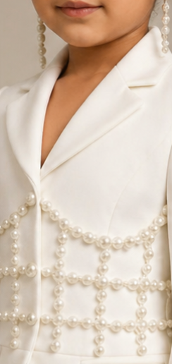 Pre Order: Pearl Luxe White Suit Set