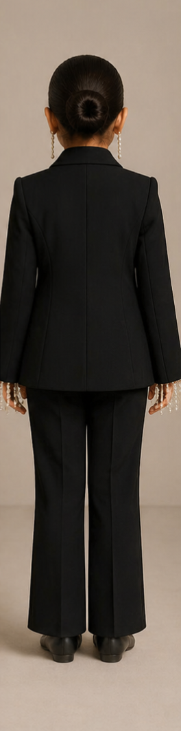 Pre Order: Pearl Luxe Black Suit Set