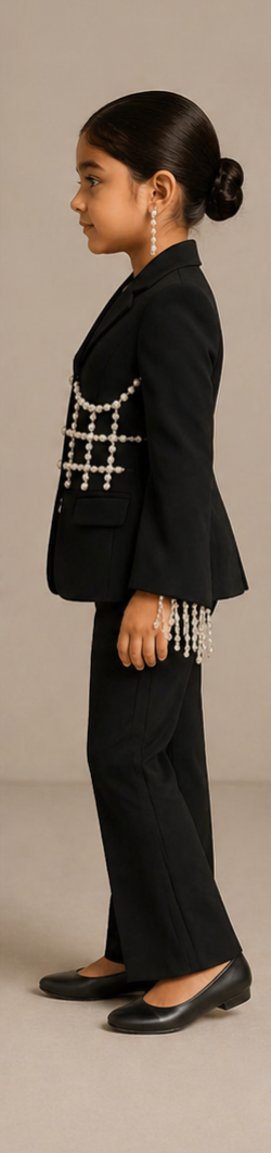 Pre Order: Pearl Luxe Black Suit Set
