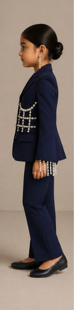 Pre Order: Pearl Luxe Blue Suit Set