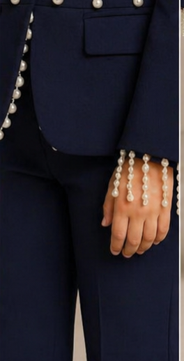 Pre Order: Pearl Luxe Blue Suit Set