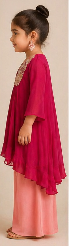 Pre Order: Gulabi Noor Sharara Set