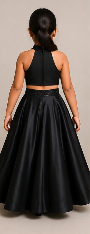 Pre Order: Chandni Black Lehenga Set