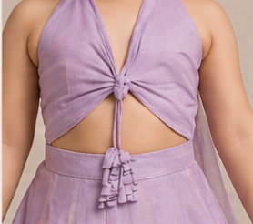 Pre Order: Lavender Tulip Blossom Lehenga Set