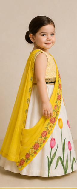 Pre Order: Sunshine Tulip Garden Lehenga Set