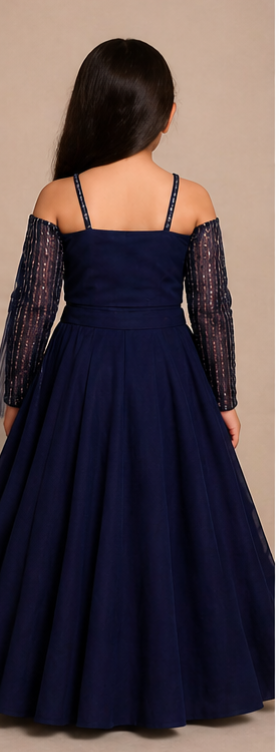 Pre Order: Midnight Bloom Lehenga Set