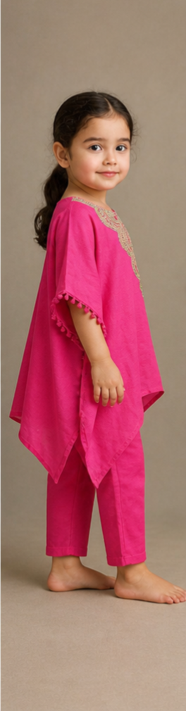 Pre Order: Kaftan Top With Inner Crop Top And Pant