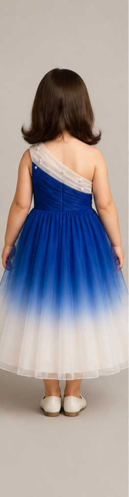 Pre Order: Dual Shaded Charming One Shoulder Gown