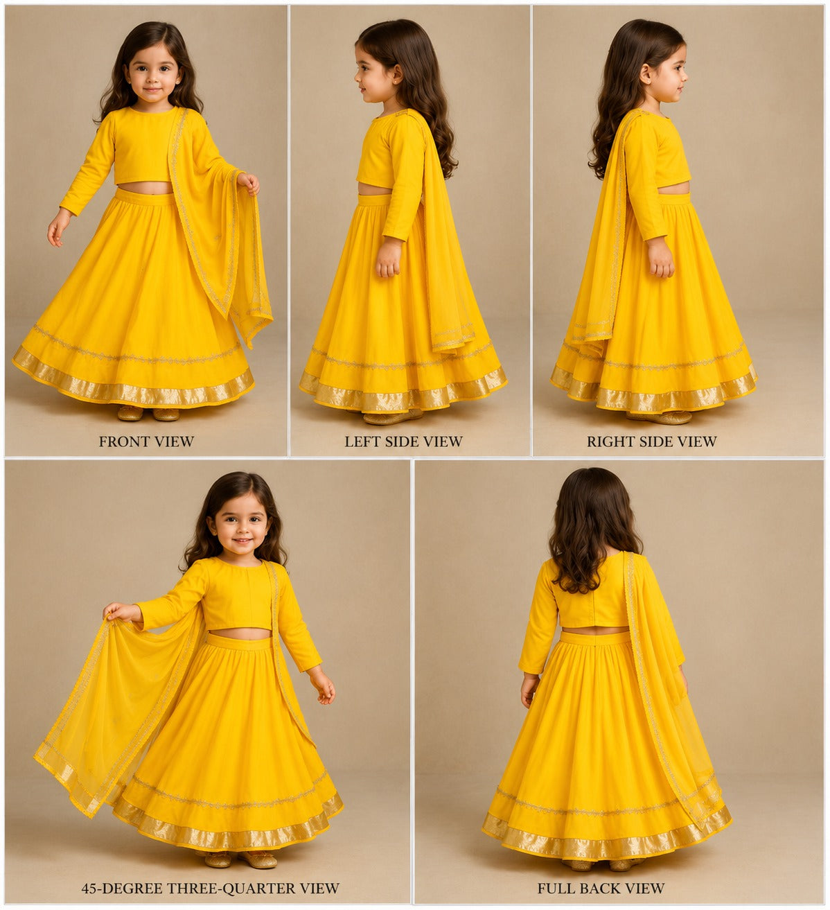 Pre Order: Yellow Velvet Embroidered Lehenga Set