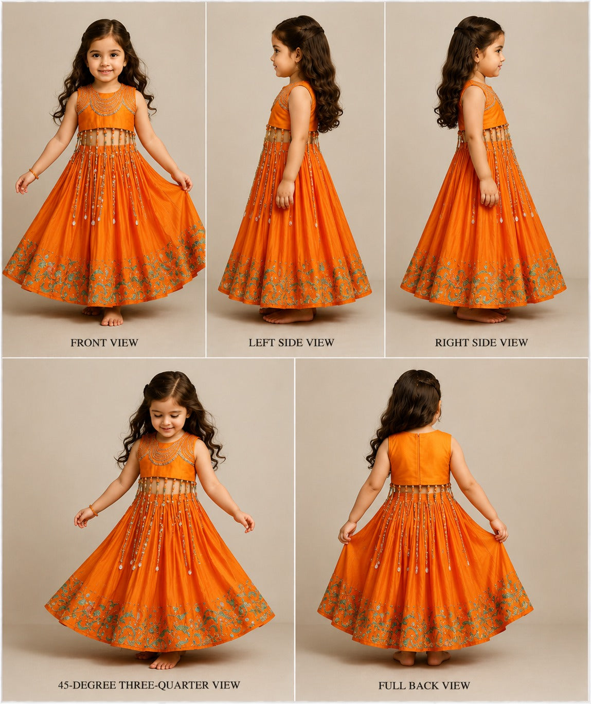 Pre Order: String Hangings Detailed Top And Lehenga