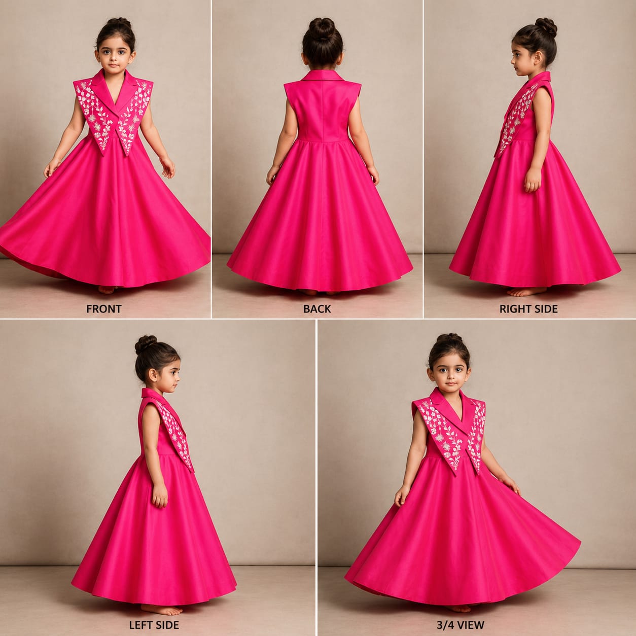 Pre Order: Gown With Embroidered Vest