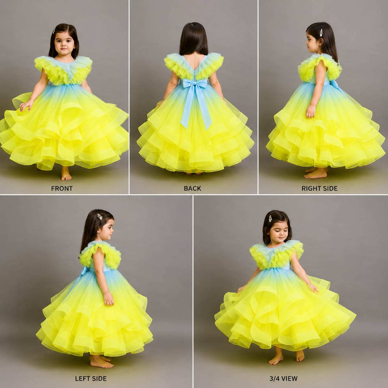 Pre Order: Layered Ruffled Charming Gown