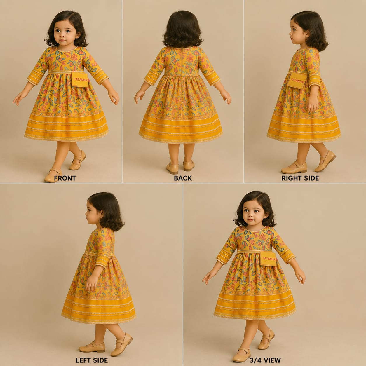 Pre Order: Printed Embellished Anarkali With Embroidered Pouch