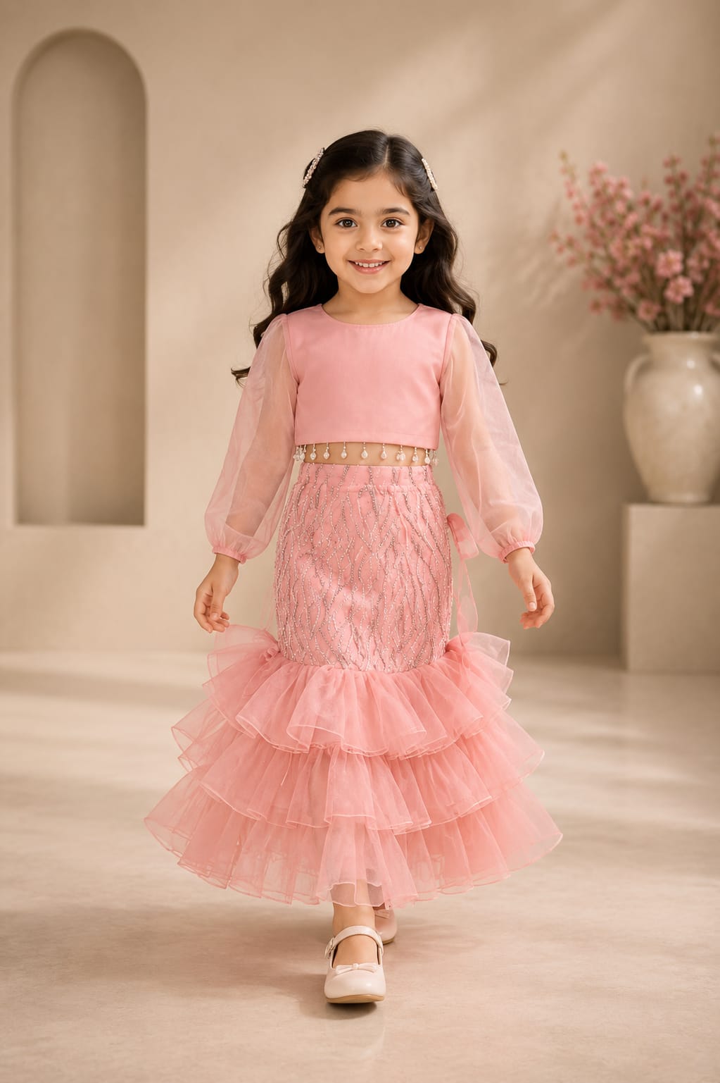 Pre Order: Blush Mermaid Lehenga