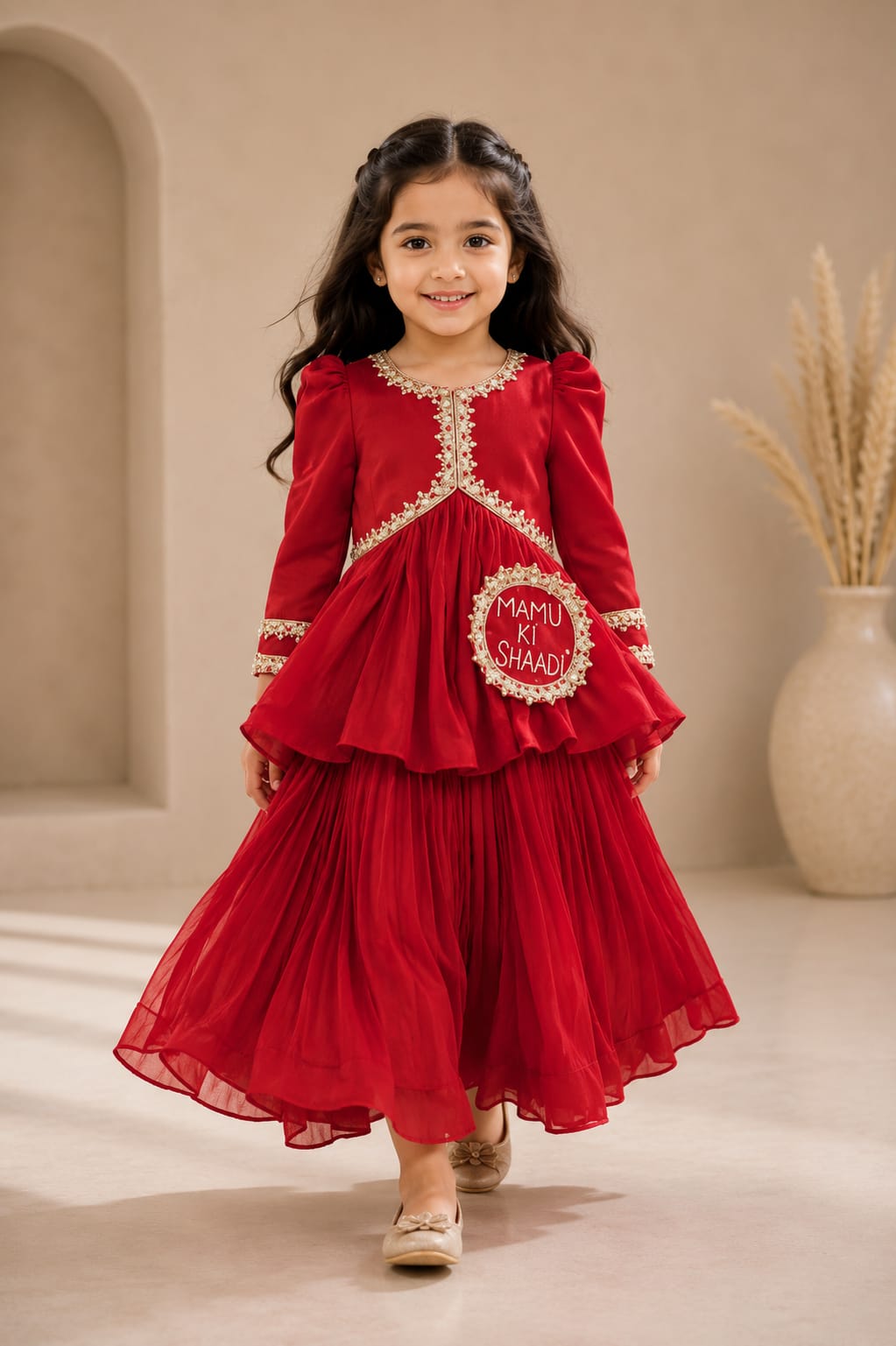 Pre Order: Crimson Royale Sharara Set