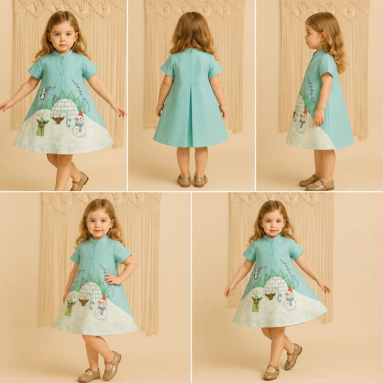 Pre Order: Snow World Theme Dress