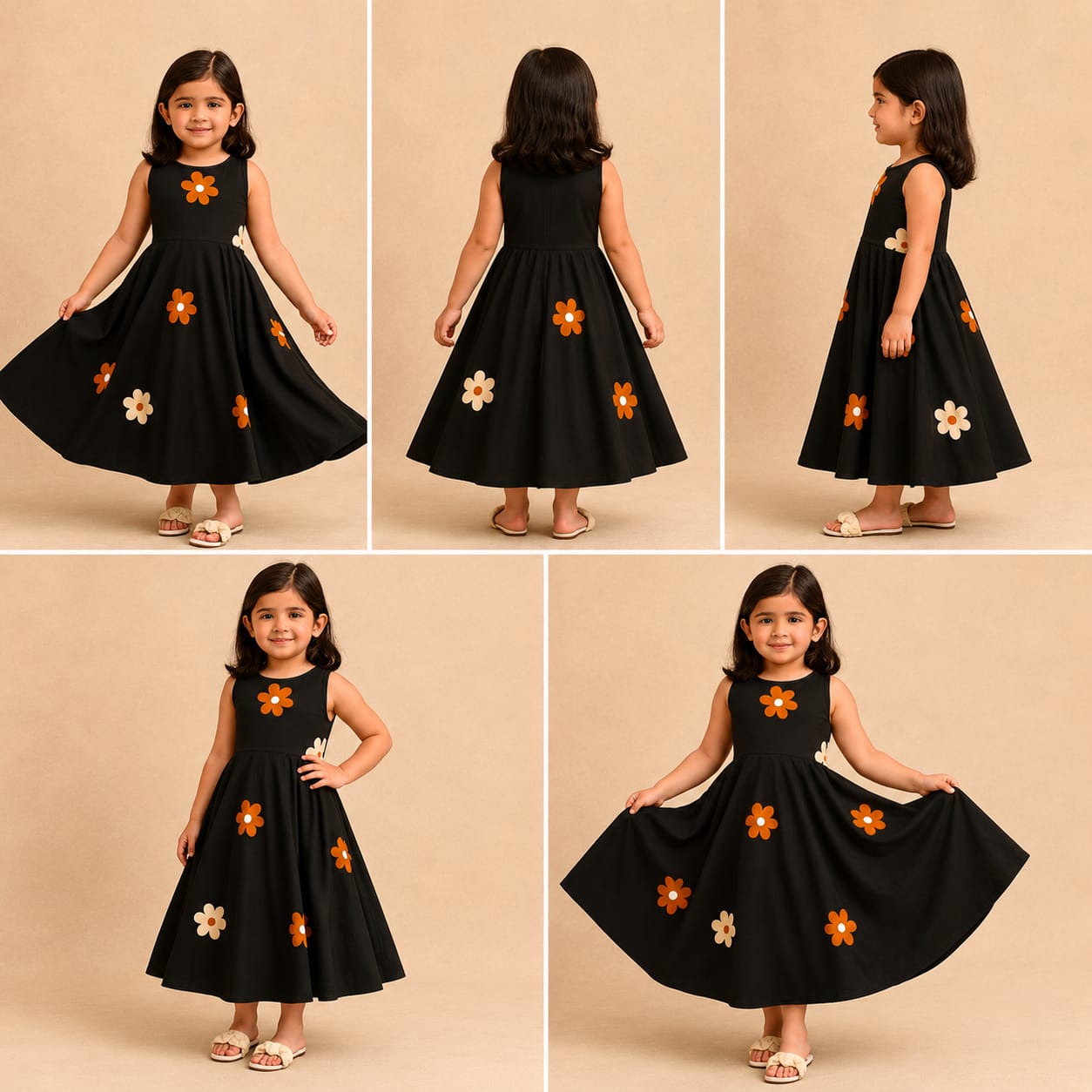 Pre Order: Black Floral Dress