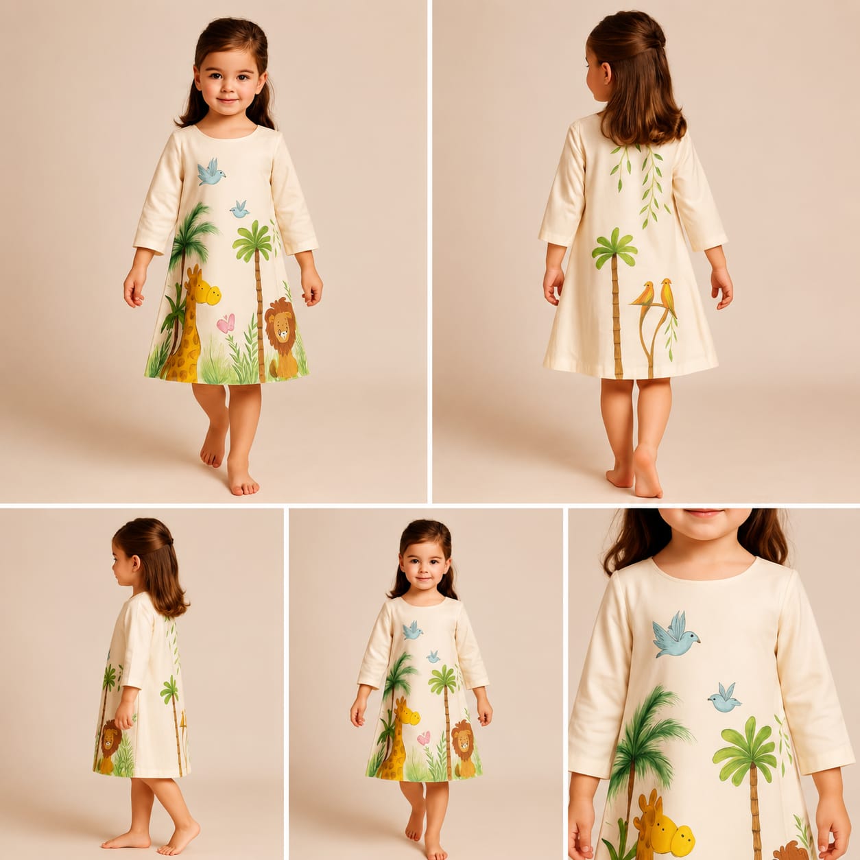Pre Order: Jungle Hand Painted Dress