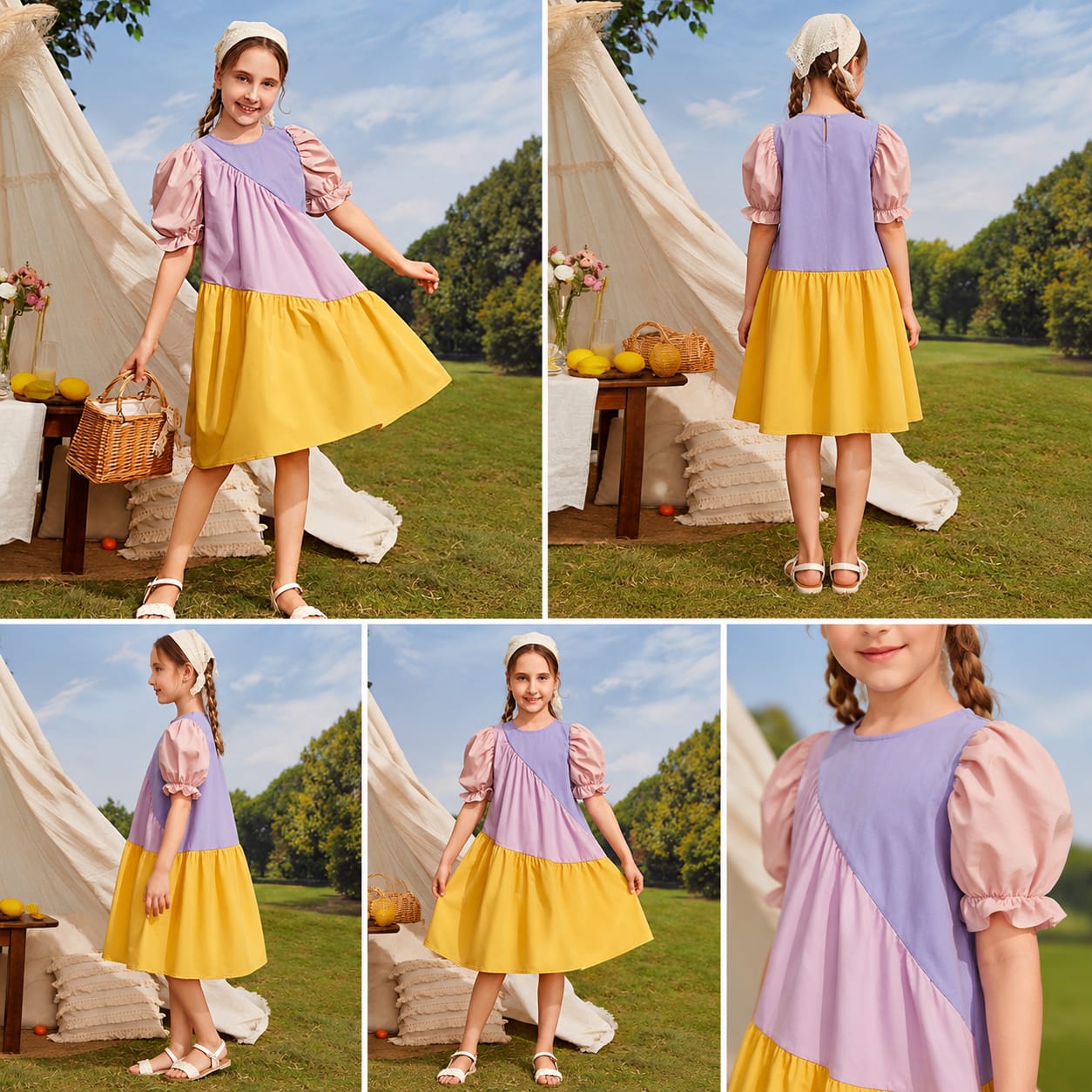 Pre Order: Daisy Tiered Four Colours Cotton Dress