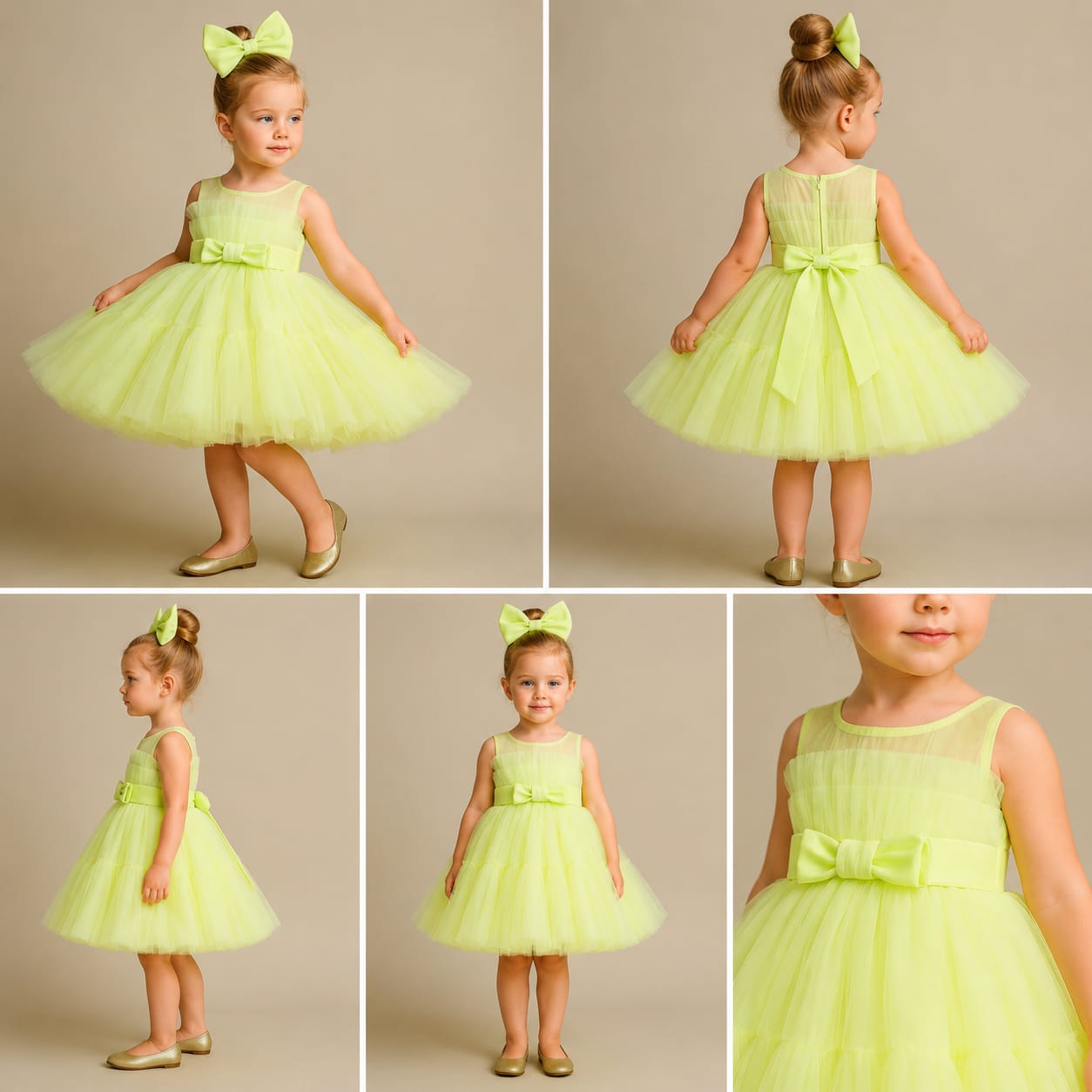 Pre Order: Pleated Ruffle Green Dress