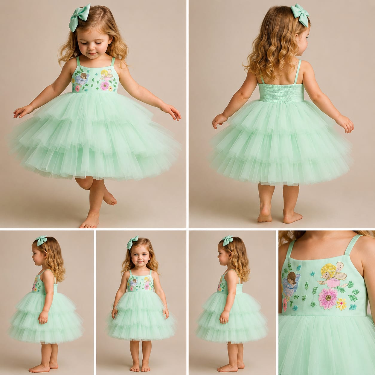 Pre Order: Pretty Kitty Frills Enhanced And Layered Pink Net Dress