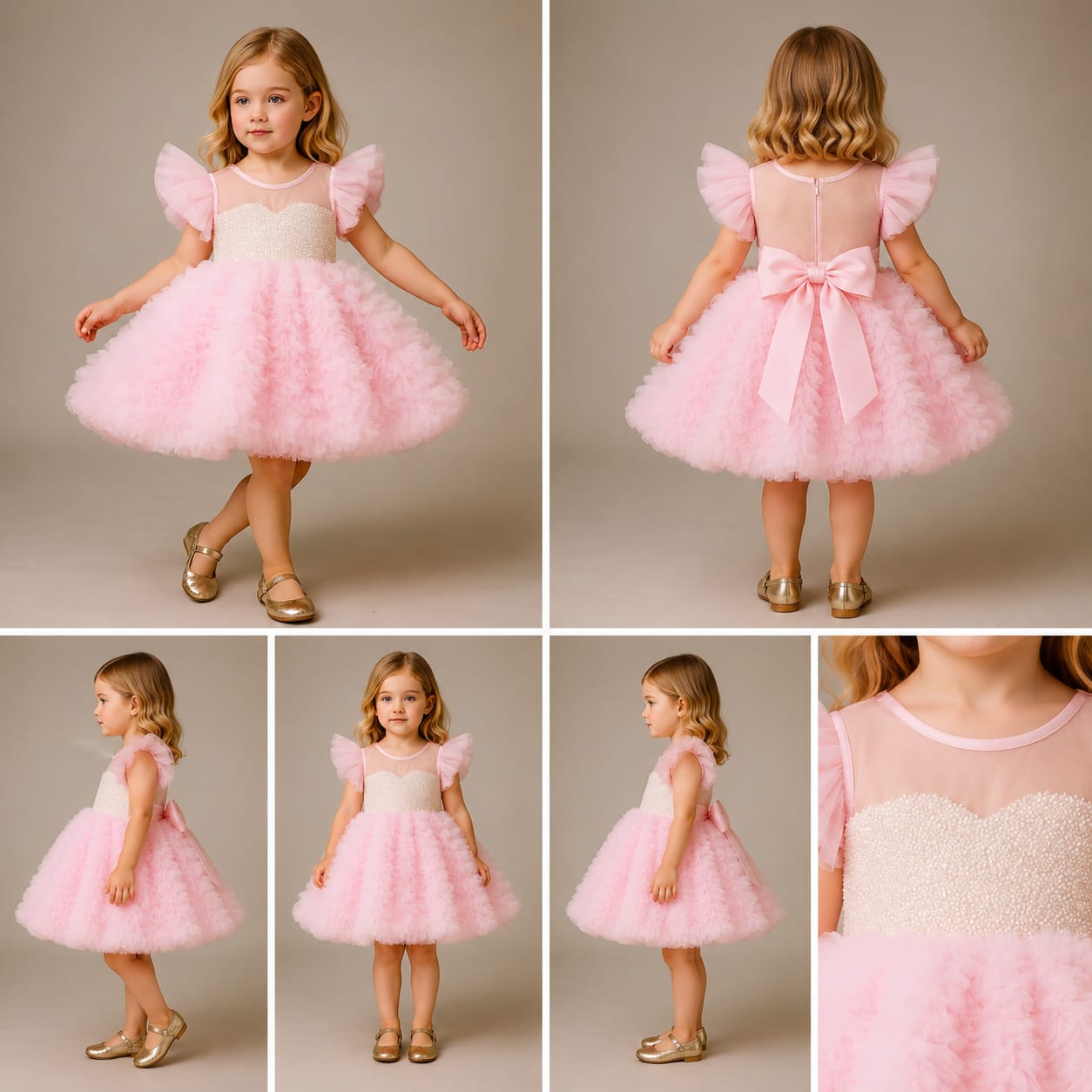 Pre Order: Elegant Pearls And Stones Embellished Party Wear Dress
