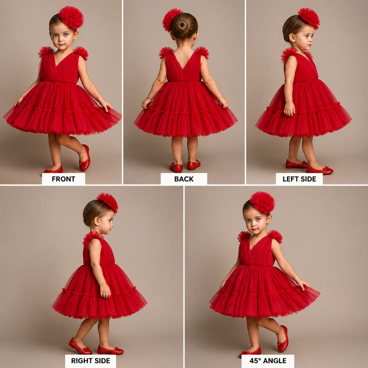 Pre Order: Enchanting Crimson Red Gathered Dress