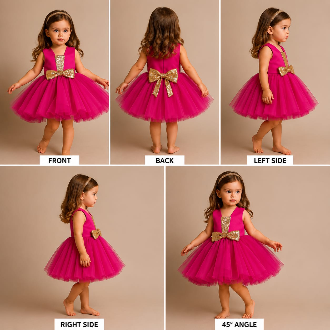 Pre Order: Fancy Bright Pink Sequined Dress