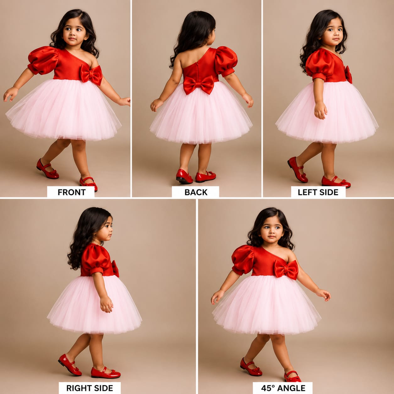Pre Order: Stylish One Shoulder Bowy Dress