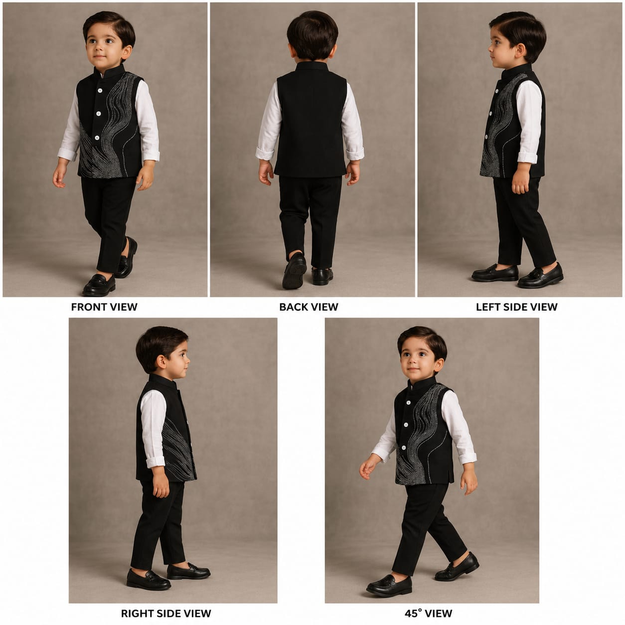 Pre Order: Black Embroidered Jacket And Pant Shirt